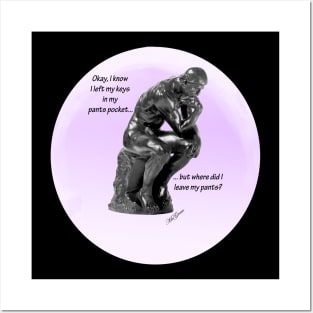 Rodin's "Thinker" tries to remember... Posters and Art